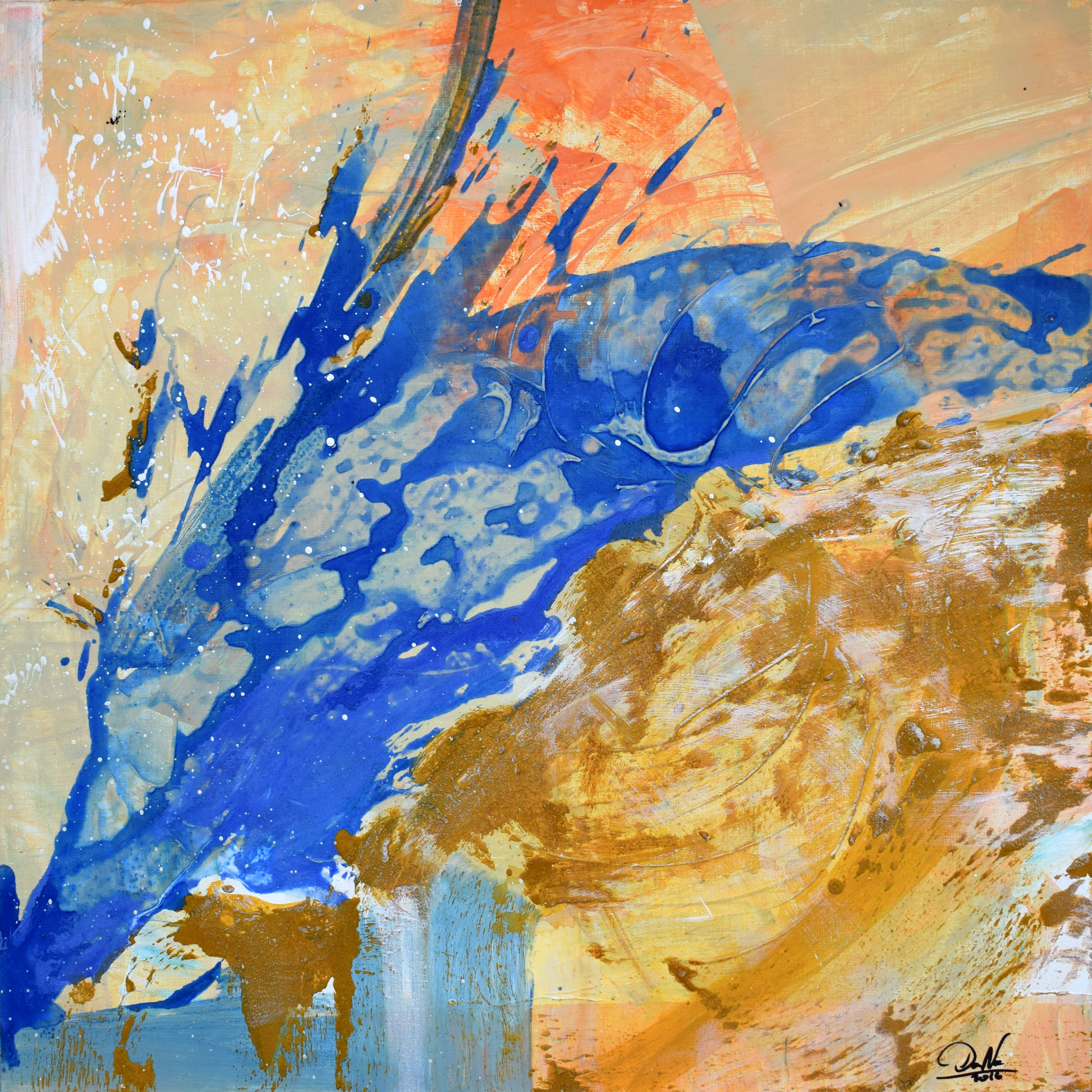 Danuta Nawrocka,2016,Kiey w wietrzne popo udnie,60x60,p otno,akryl